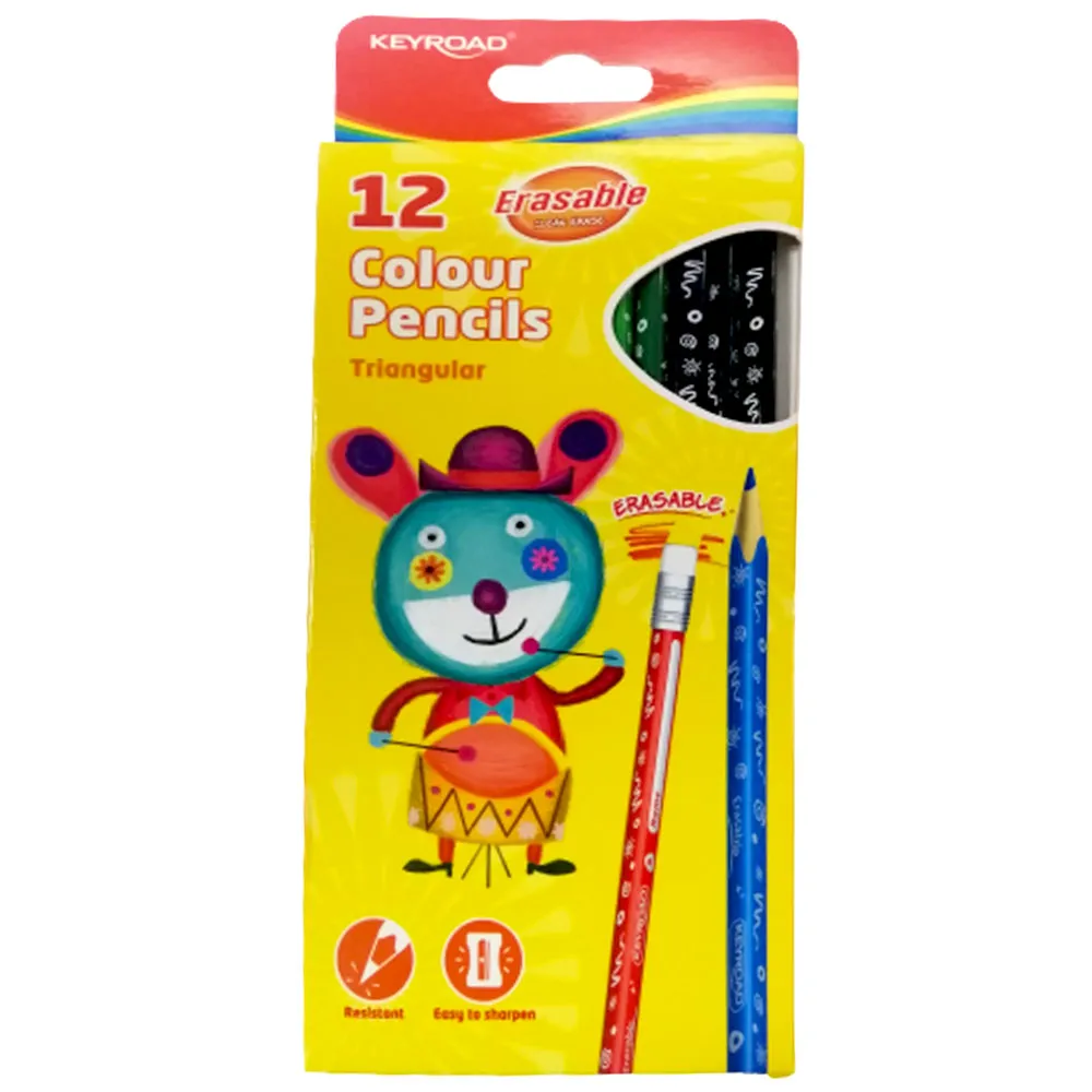 Colored Pencil Ref KR971453 12 pcs Erasable KeyRoad