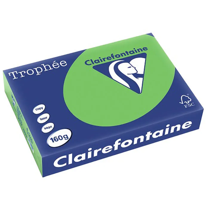 Bristol Paper Ref 1025C A4 Mint Green, 160gsm [Ream: 250 Sheets] Clairefontaine