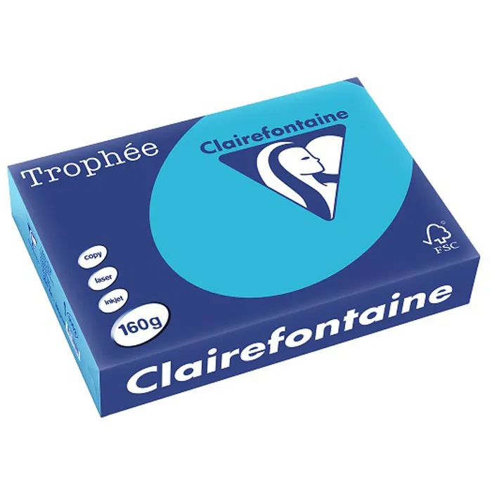 Bristol Paper Ref 1052C A4 Royal Blue, 160gsm [Ream: 250 Sheets] Clairefontaine