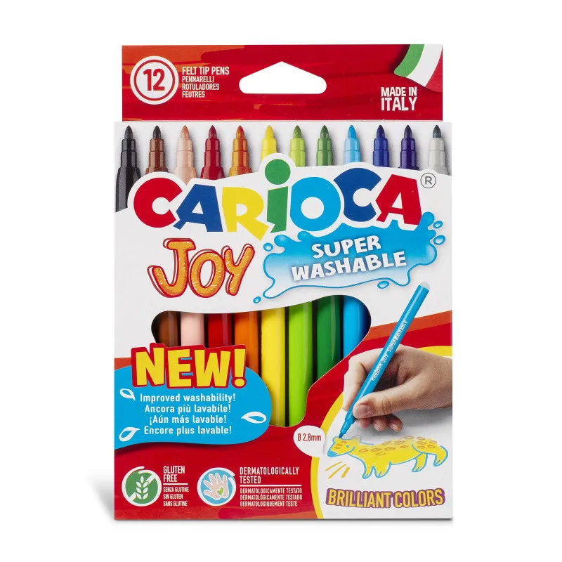 Felt Tip Pens Joy Ref 40614 12 Brilliant Colors Carioca