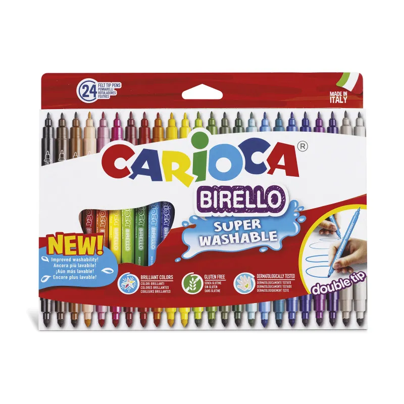Felt Tip Pens Birello Ref 41521 24 pcs, Double Tip Carioca
