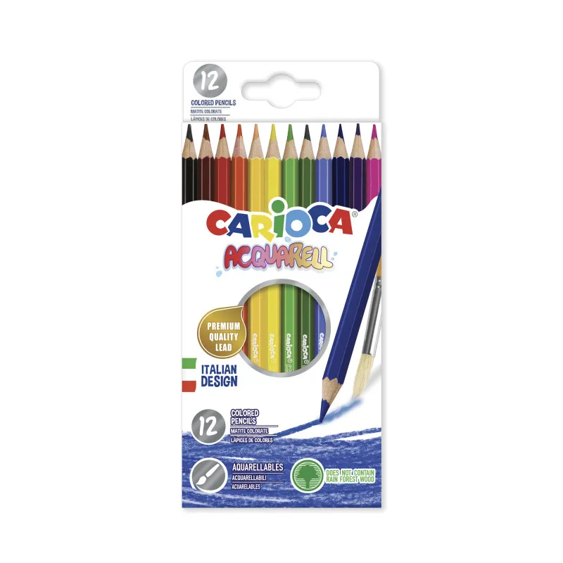 Colored Pencils Acquarell Ref 42857 12pcs, Brilliant Colors Carioca