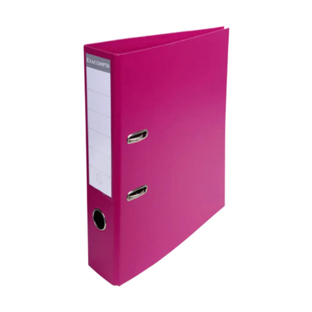 Lever Arch File A4 Ref 53759E 3" ,Raspberry, PVC Exacompta