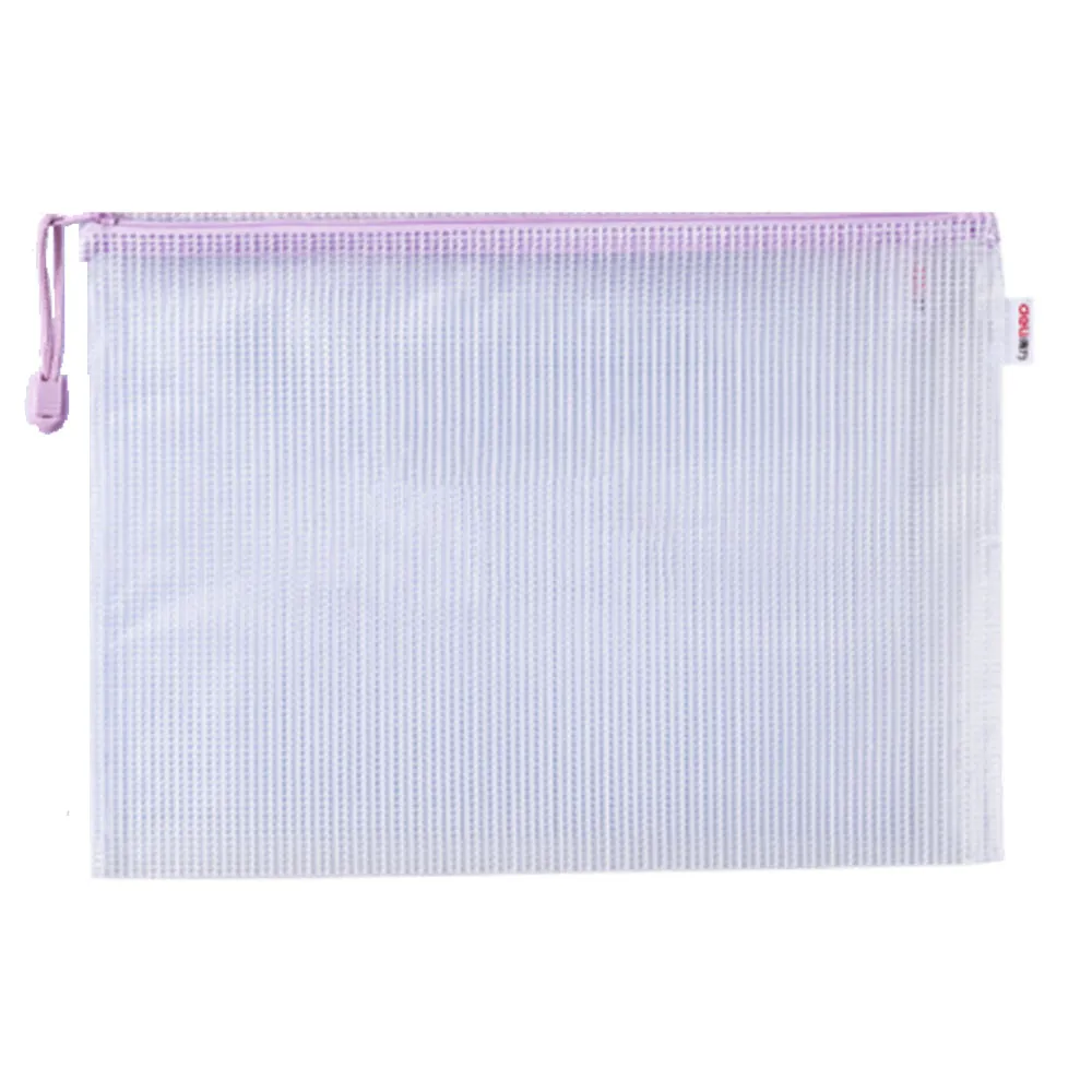 Zip Bag Ref 63481A  A4, Assorted Colours [Pk 5] Deli