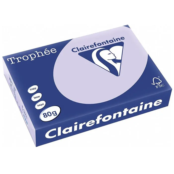 Colour Copy Paper Ref 1872C A4 Lilac, 80gsm [Ream: 500 Sheets] Clairefontaine