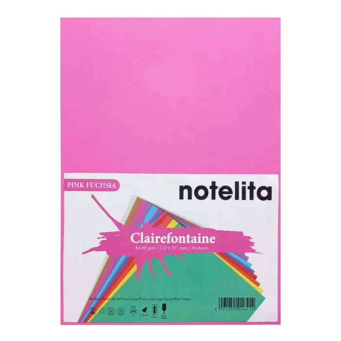 Colour Paper Ref 1771C A4 Pink Fuchsia, 80gsm [Pk 20] Clairefontaine