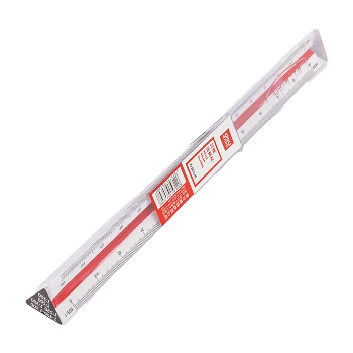 Plastic Reduction Scale Ruler Ref E8930 Triangular White Deli