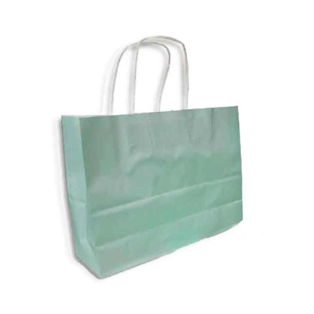 Paper Gift Bag Kraft Horizontal: 32*25*12 cm, green WTC