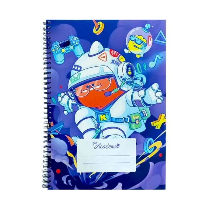 Spiral Notebook A4, 120 Sheets Ruled, Astronaut My Academia