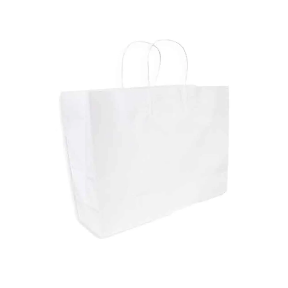Paper Gift Bag Kraft  Horizontal: Size: 32*25*12, White WTC