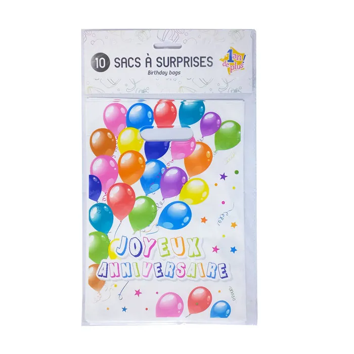 Party Bag Ref EA93311 Birthday Plastic [Pk 10] PS