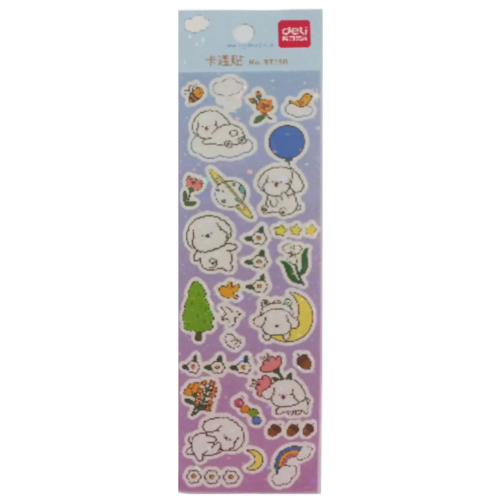 Sticker Ref BT150/BT174 64*230mm, Assorted  Deli