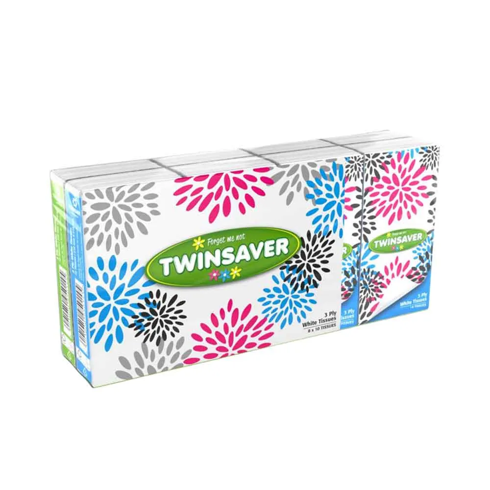 Facial Tissue 10 Sheets/3 Ply, Pocket  Twin Saver