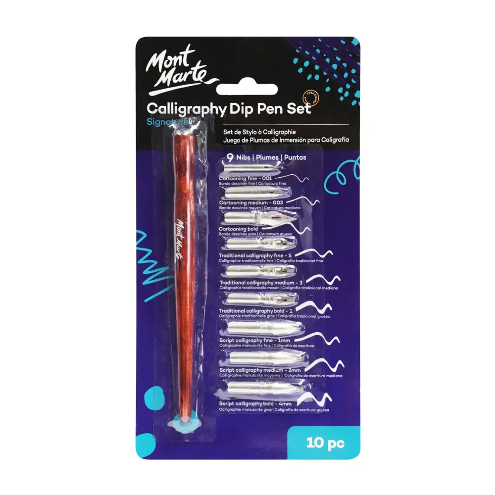 Calligraphy Dip Pen Set Ref MMCA0007 10 Pcs Mont Marte
