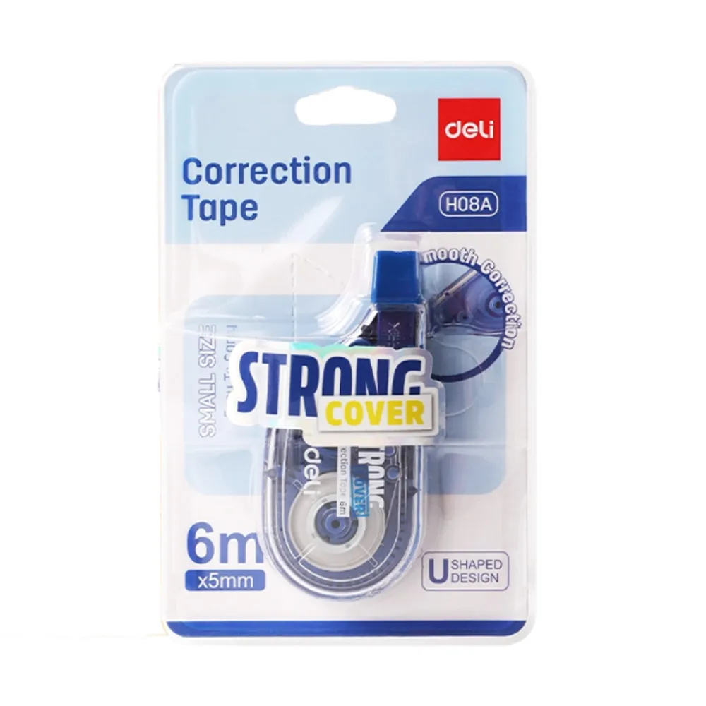 Correction Tape Ref H08A 5mm*6m, Blue / Red / Yellow Deli