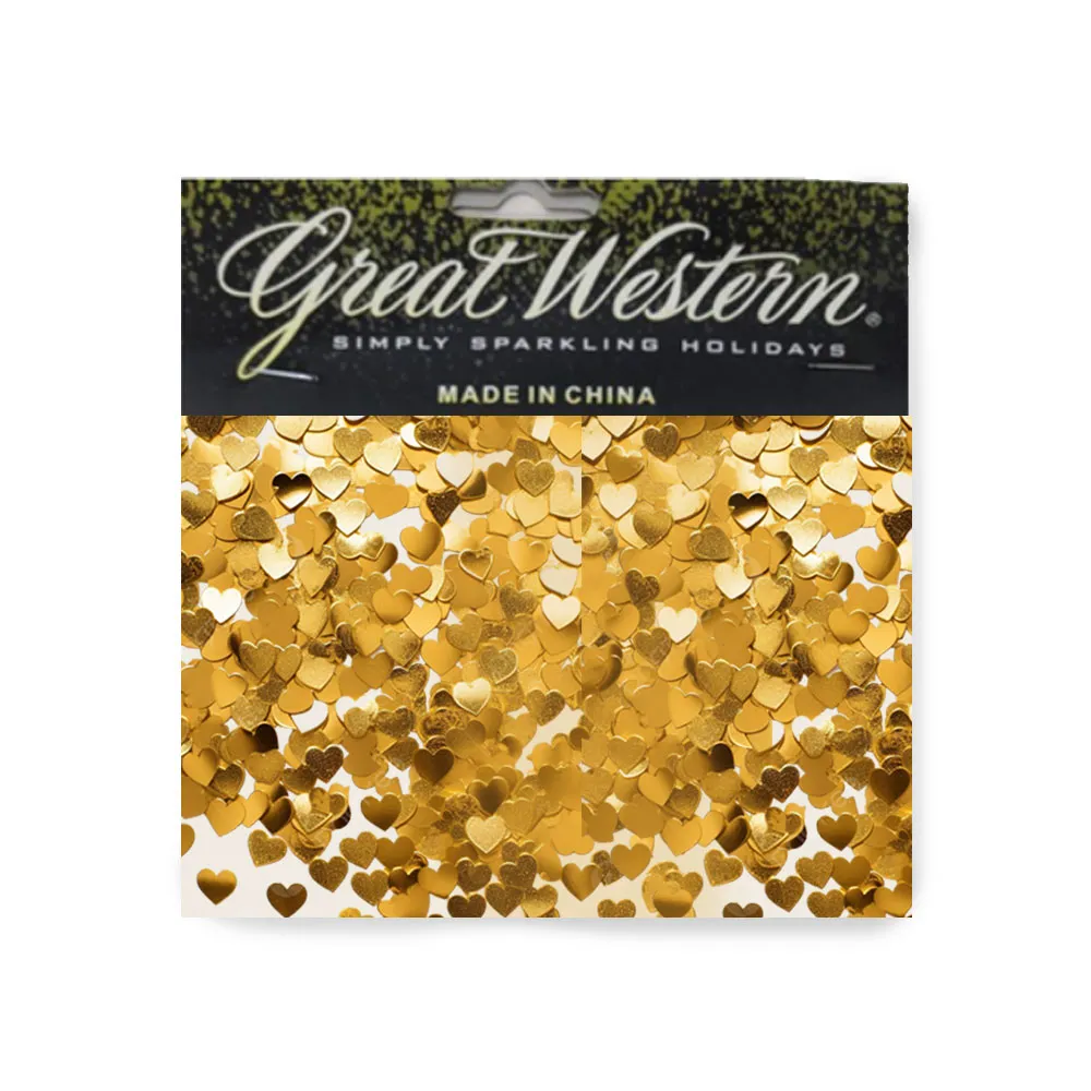 Decoration PVC  Golden Heart 6mm, 15g FW
