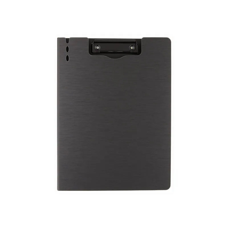 Clip Board Double PVC Ref 64513 A4 with Cover, Dark Grey Deli