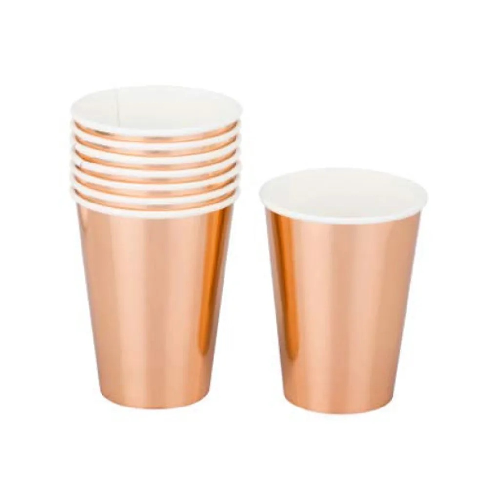 Disposable Paper Cup 200ml, Rose Fold [Pk 10] WTC