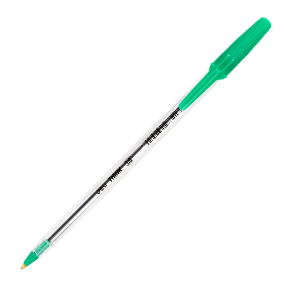 Ball Point Pen Ref Q4-MT-GN Bullet Tip: 1.0mm, Green Deli