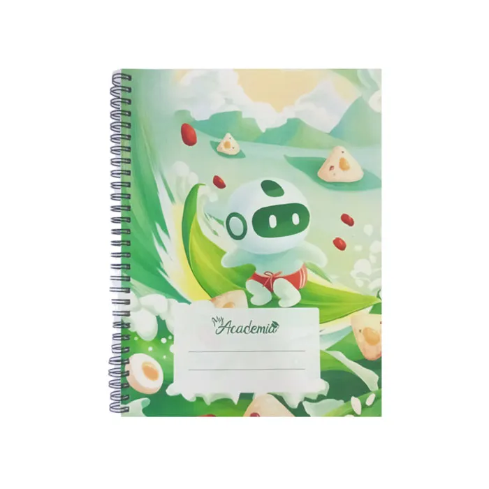 Spiral Notebook  B5, 120 Sheets Ruled, Food Surf My Academia 