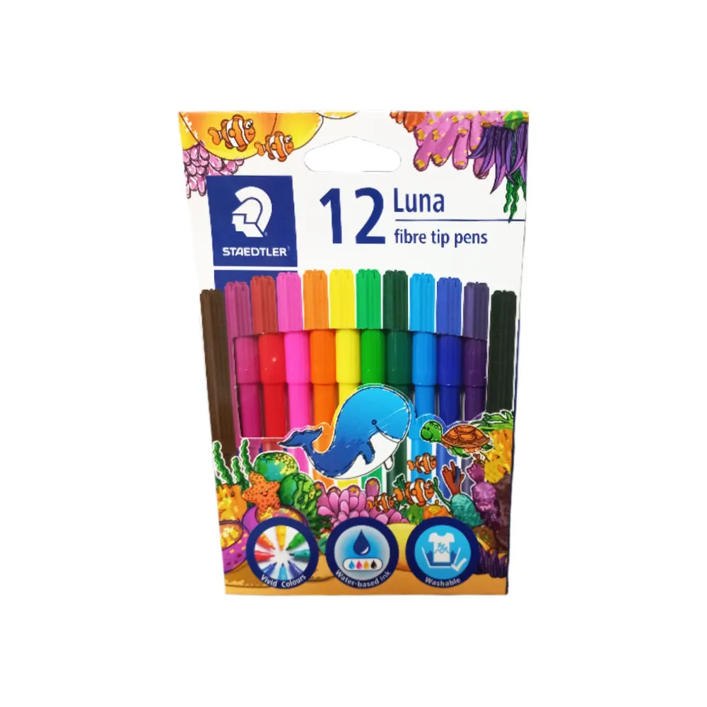 Felt Pen Ref 325 WP12 1.0 mm Tips - 12 Colours Staedtler