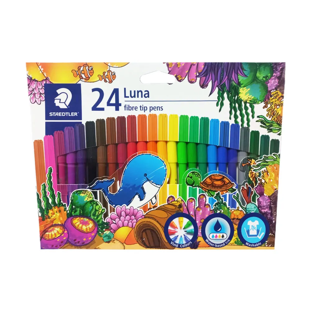 Felt Pen Ref 327 1.0 mm Tips - 24 Colours Staedtler