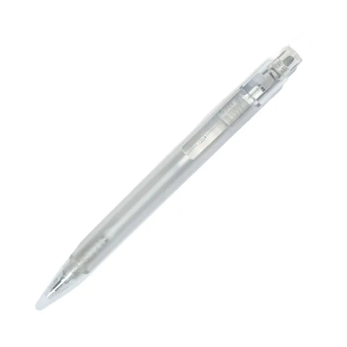 Ball Pen - Frosty  Clear Frosted White Plastic Personalised