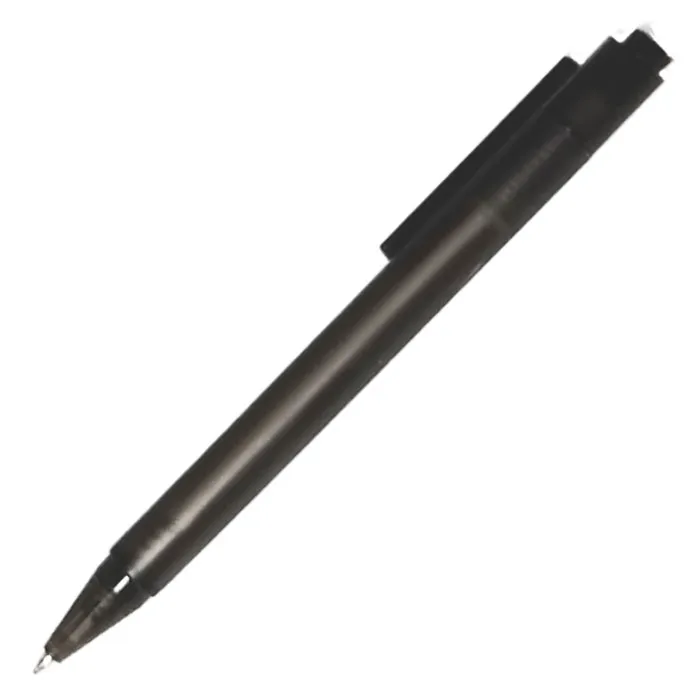 Ball Pen - Frosty  Clear Frosted Black Plastic Personalised