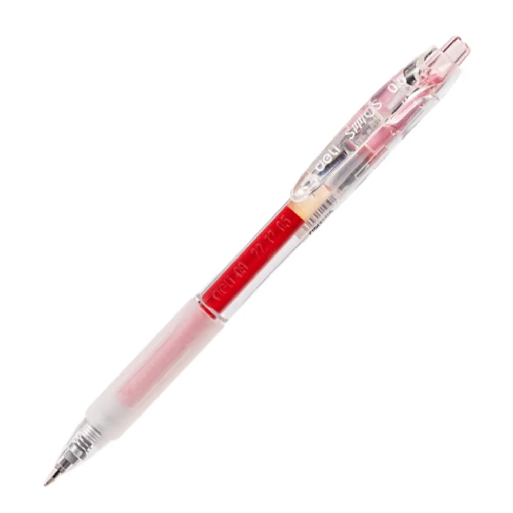 Gel Pen SOS G057-RD 0.5mm , Red Deli