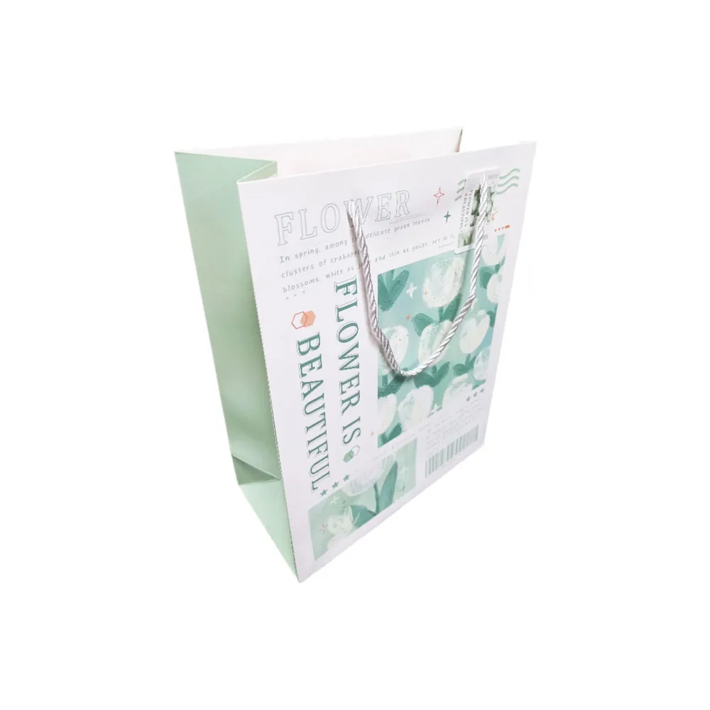 Gift Bag Ref YW701-1 Flower, 19.5*14.5*10cm - Small Meli Melo