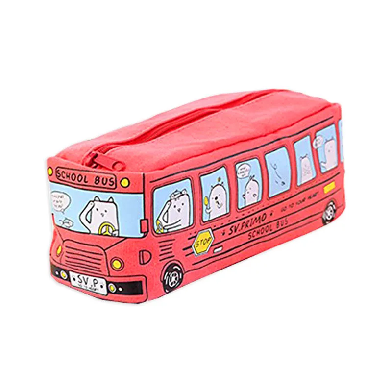 Pencil Case Polyester Bus Red [18*6.5cm] My Academia
