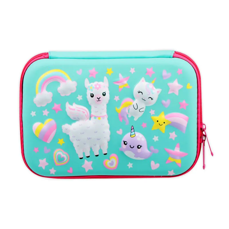 Pencil Case PU Llama Green Hard Case [22*14cm] My Academia