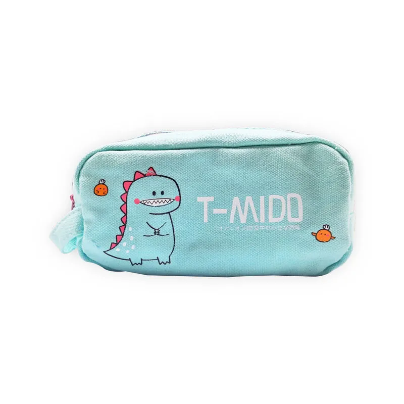 Pencil Case Polyester Dinosaur Turquoise [18*9cm] My Academia