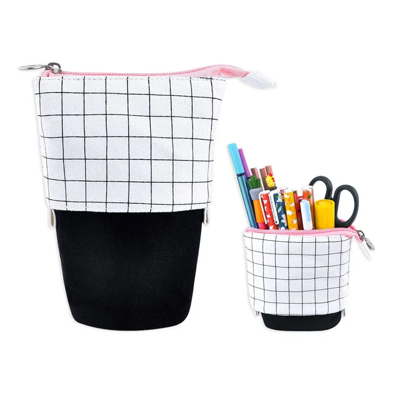 Pencil Case Cloth Pop Up B&W Grid [18*12cm] My Academia