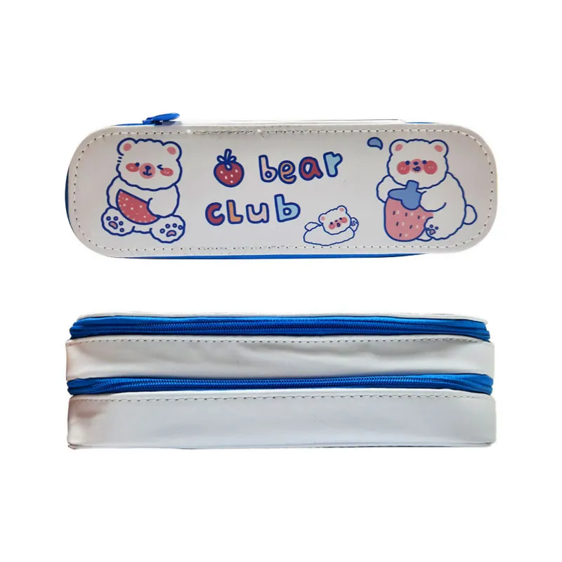 Pencil Case PP Bear White [21*6cm] - 2 Comp My Academia