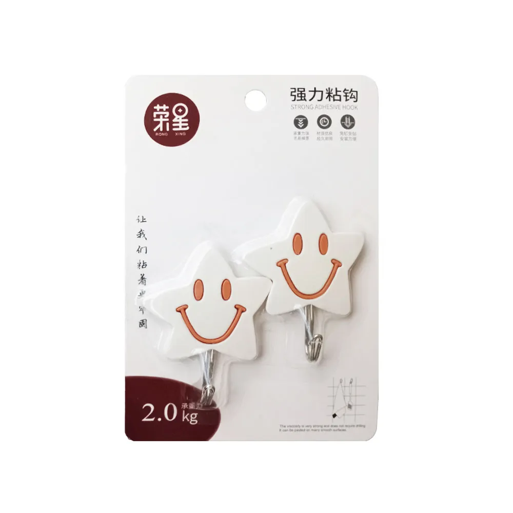 Hooks Decorative Smiley & Star [2 Pcs] WTC