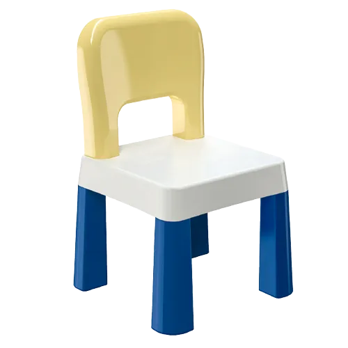 Jigsaw table Chair Ref 74542 Blue Deli