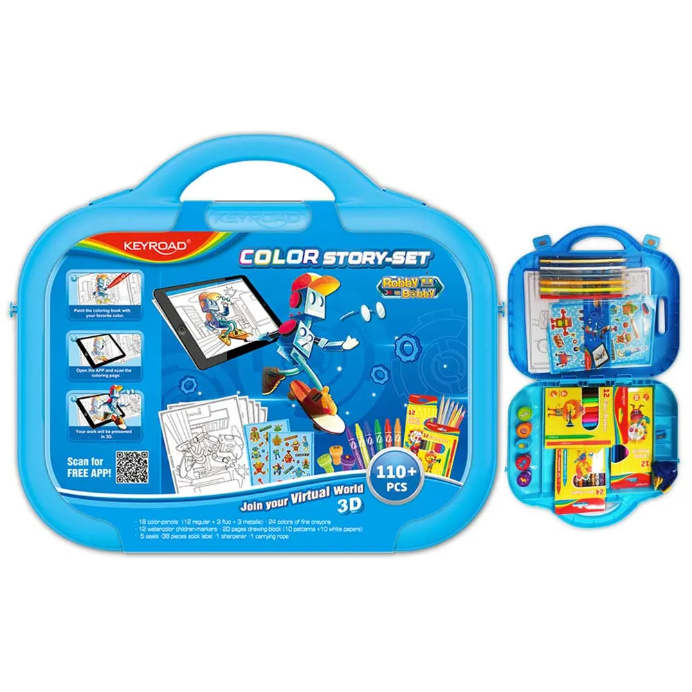 Colouring Set Ref KR971749-2 110 Pcs+ KeyRoad