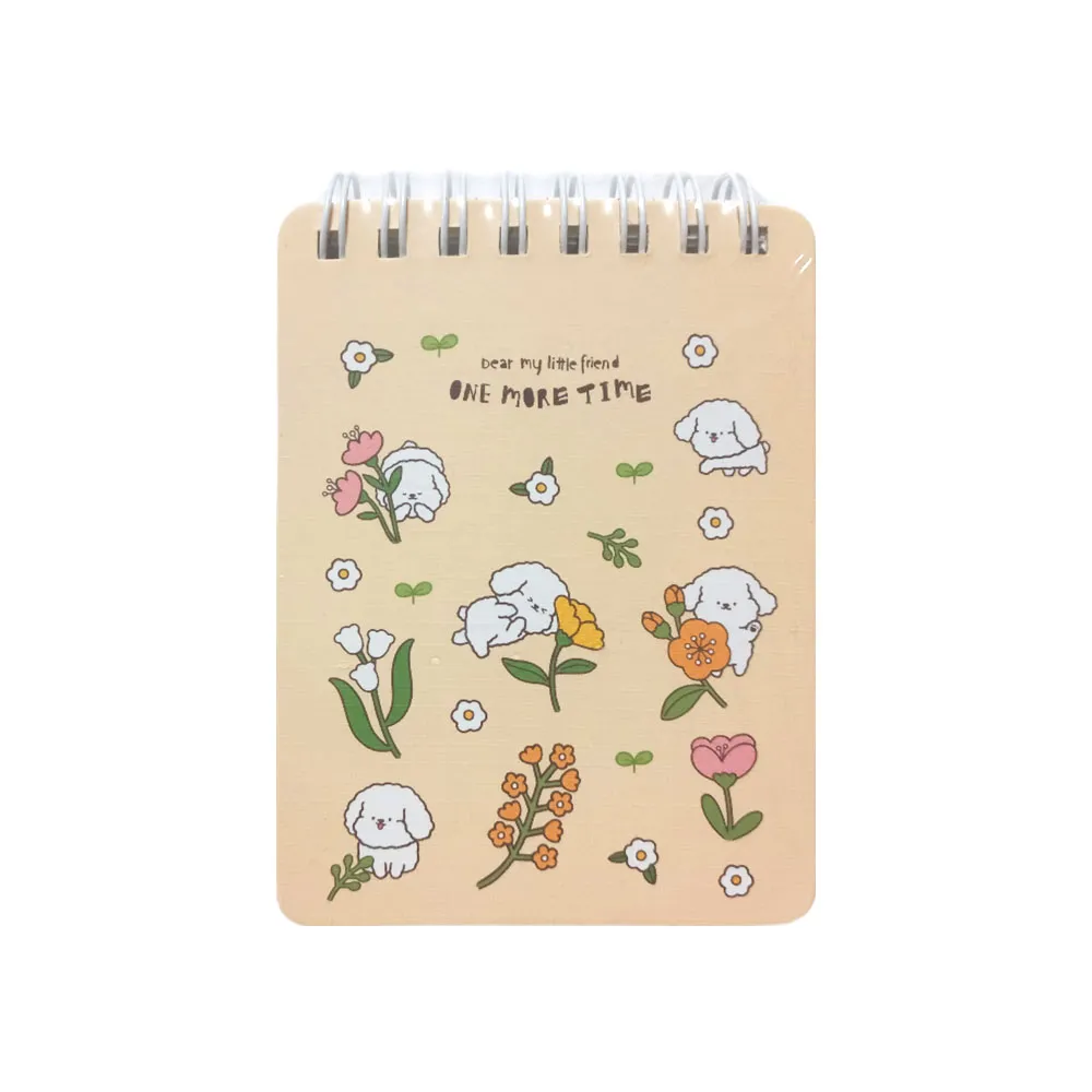 Spiral Notebook Ref L98100 A7 , 100 Sheets Chekered , Double Wire , Forest Cute Deli