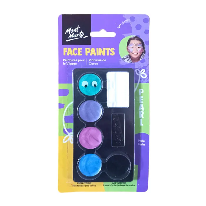 Face Paint Ref MBRT7002-V02 \ MBRT7003-VR02 6 Colours Pearl \ Neon Mont Marte