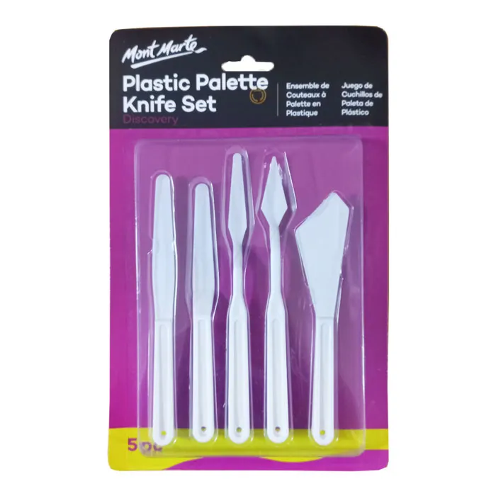 Plastic Palette Ref MAPK0001 Knife, Set of 5 Mont Marte