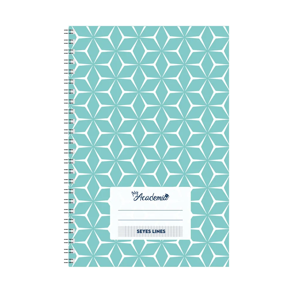 Spiral Notebook A4, 120 Sheets Seyes Lines, Mint Green  My Academia