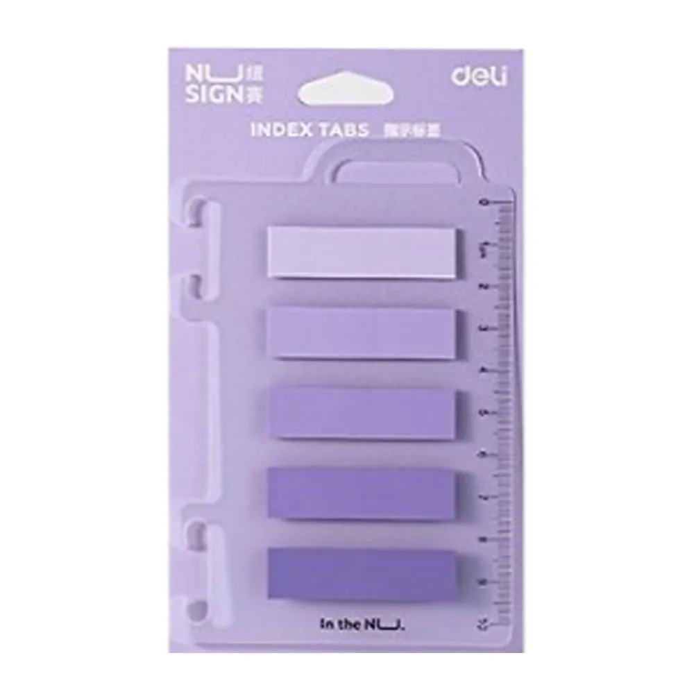 Sticky Notes Ref NS356 Index Tabs:12*44mm, 5*20 Sheets , Ass Col Deli