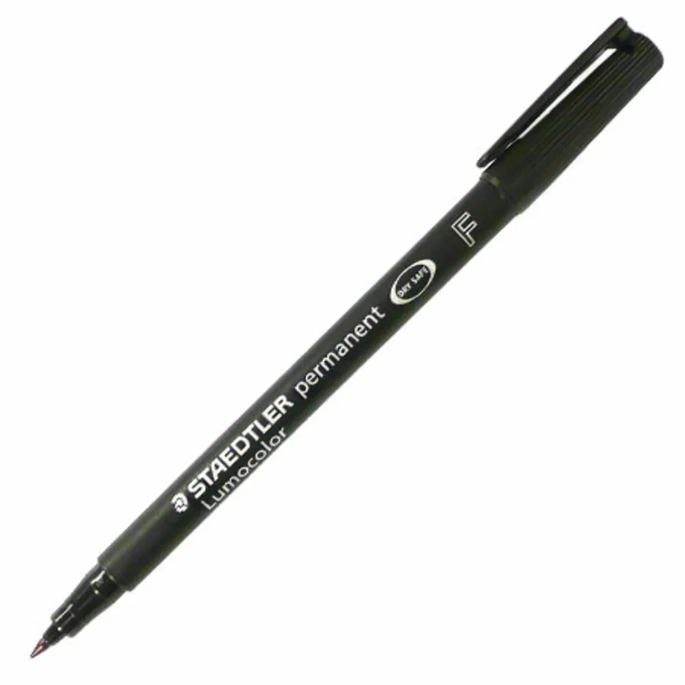 Permanent Marker Lumocolor Ref 318-9 Fine Refillable Black Staedtler