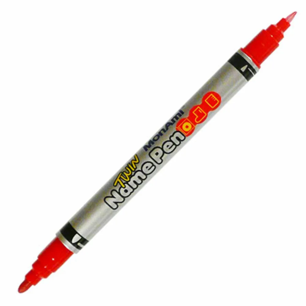 Marker Twin Name Pen Ref MON350 Two Tips Red  MonAmi