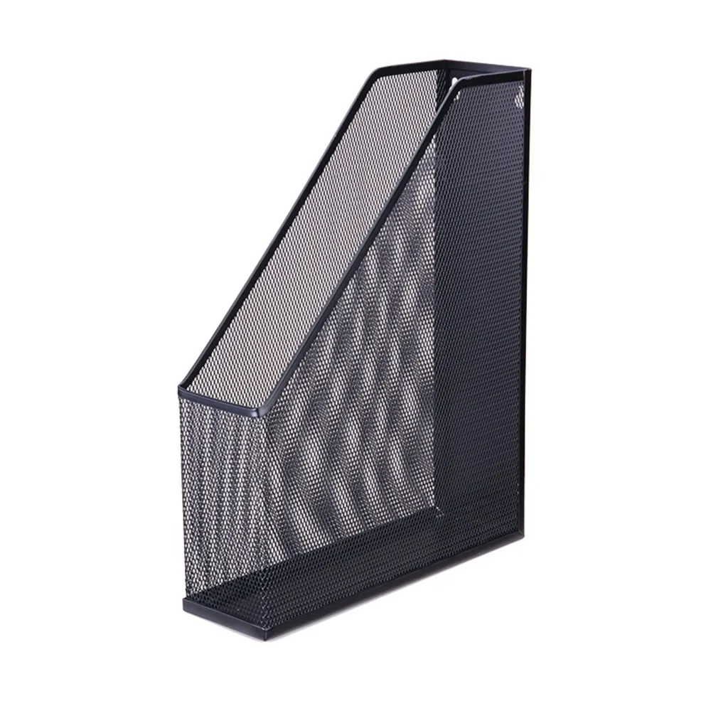Magazine Rack Ref 9186 Single Compartment, Metal Black Deli
