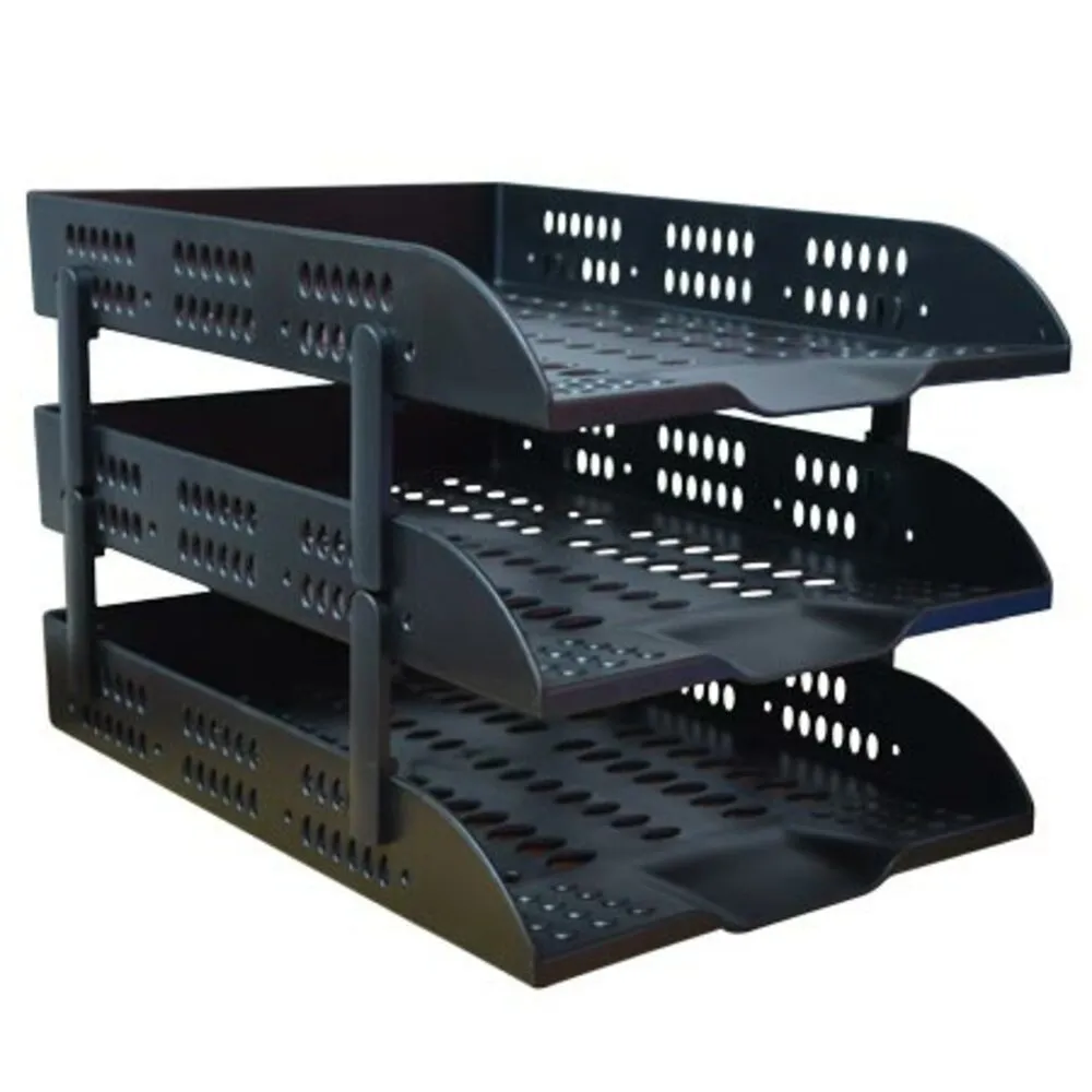 File Tray Plastic Ref E9215 3 Level, Colour varies Deli