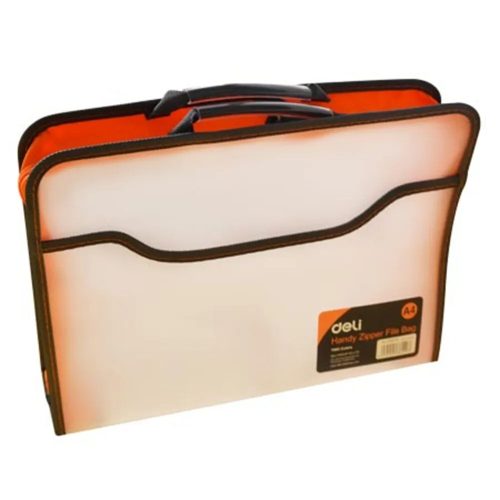 Zip Transparent Bag Ref E38129 W365*H265*D56mm ,Assorted Colors Deli