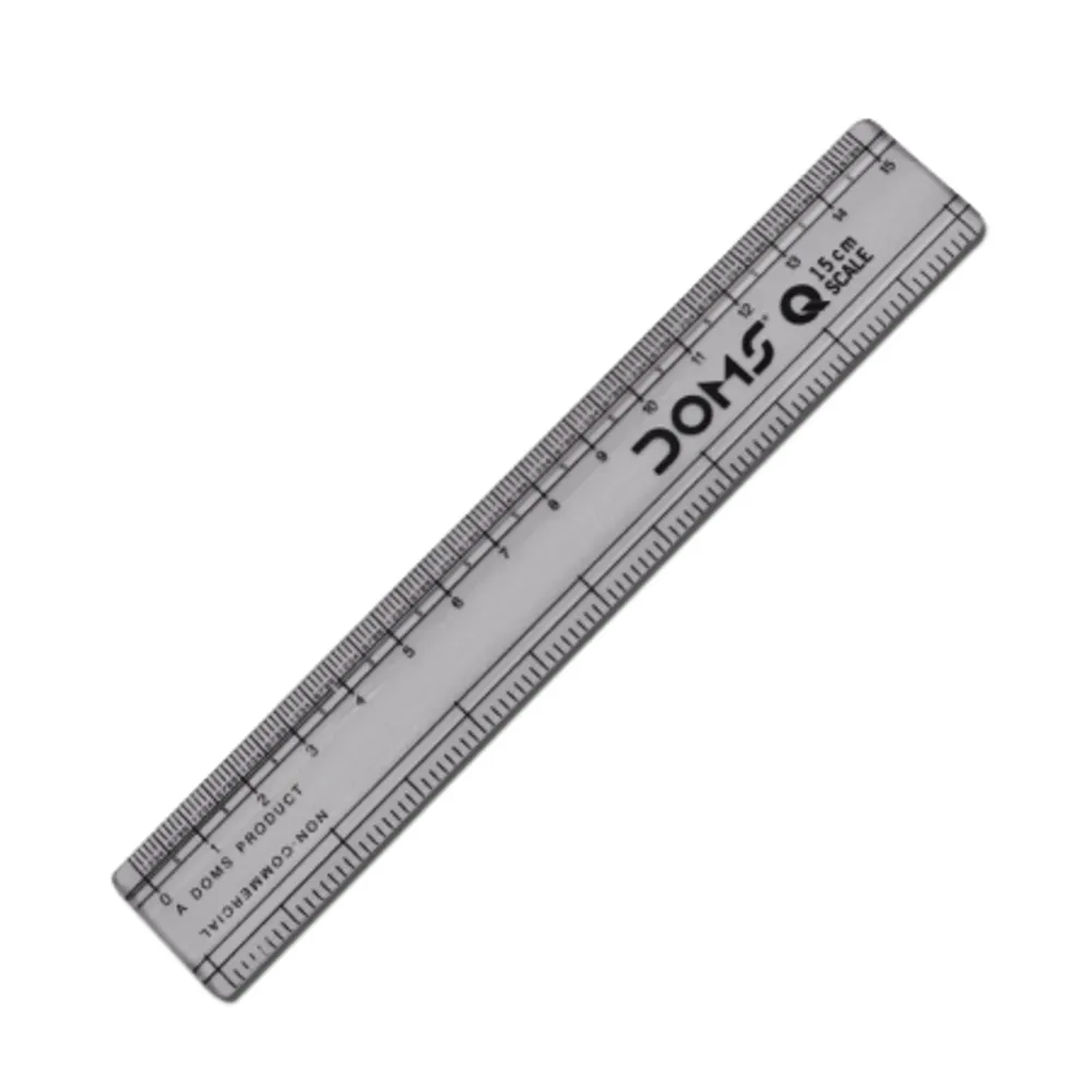Plastic Transparent Ruler  6" / 15 cm Doms