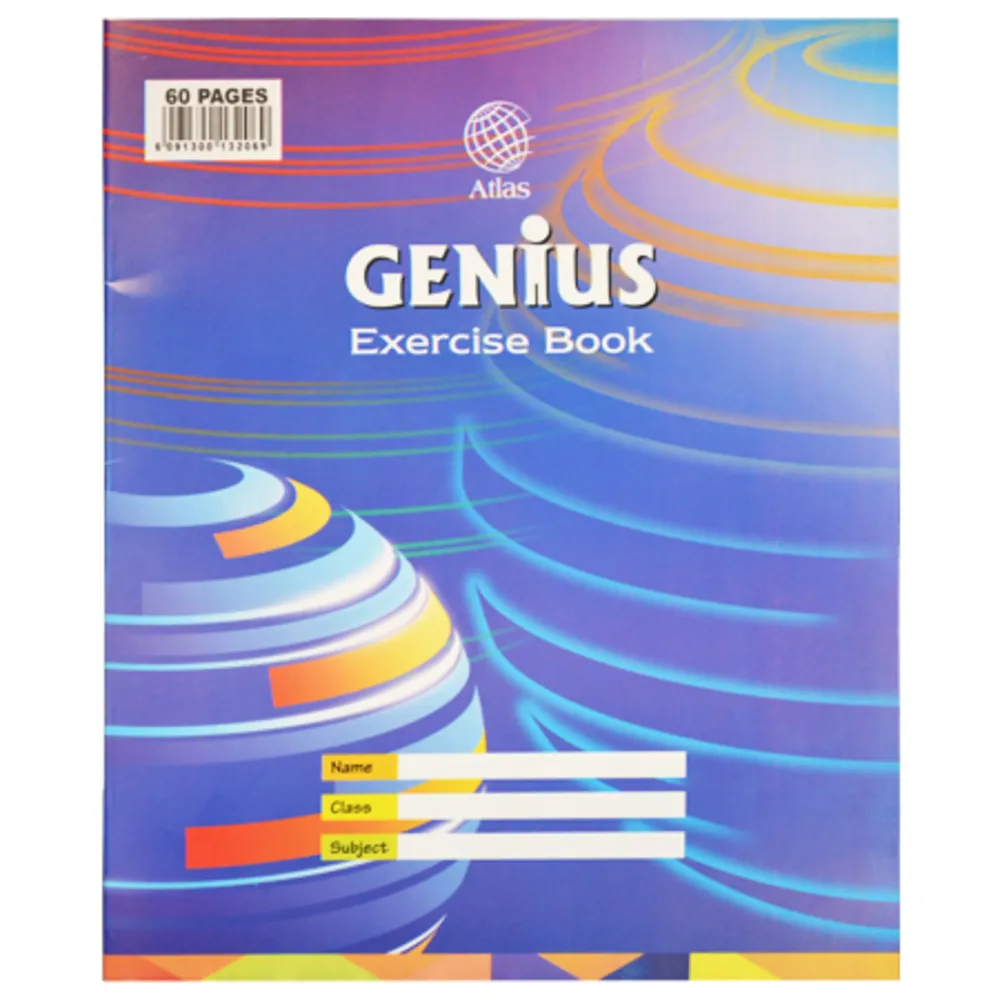 Exercise Book Ref BXL60 Single Ruled, Extra Large, 60 Pages Genius
